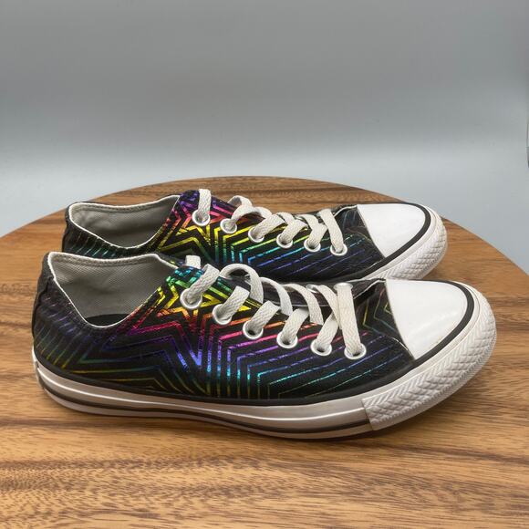 Converse Chuck Taylor All Star Ox Shoes Womens 7 All Of The Stars Black Sneakers - Picture 1 of 8